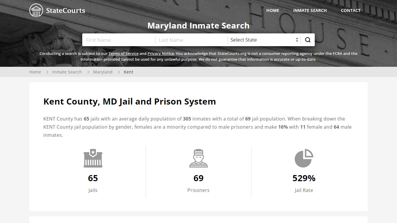 Kent County, MD Inmate Search - StateCourts