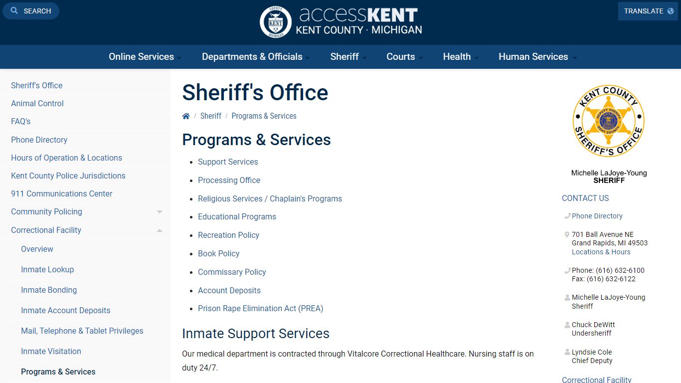 Programs & Services - Kent County, Michigan